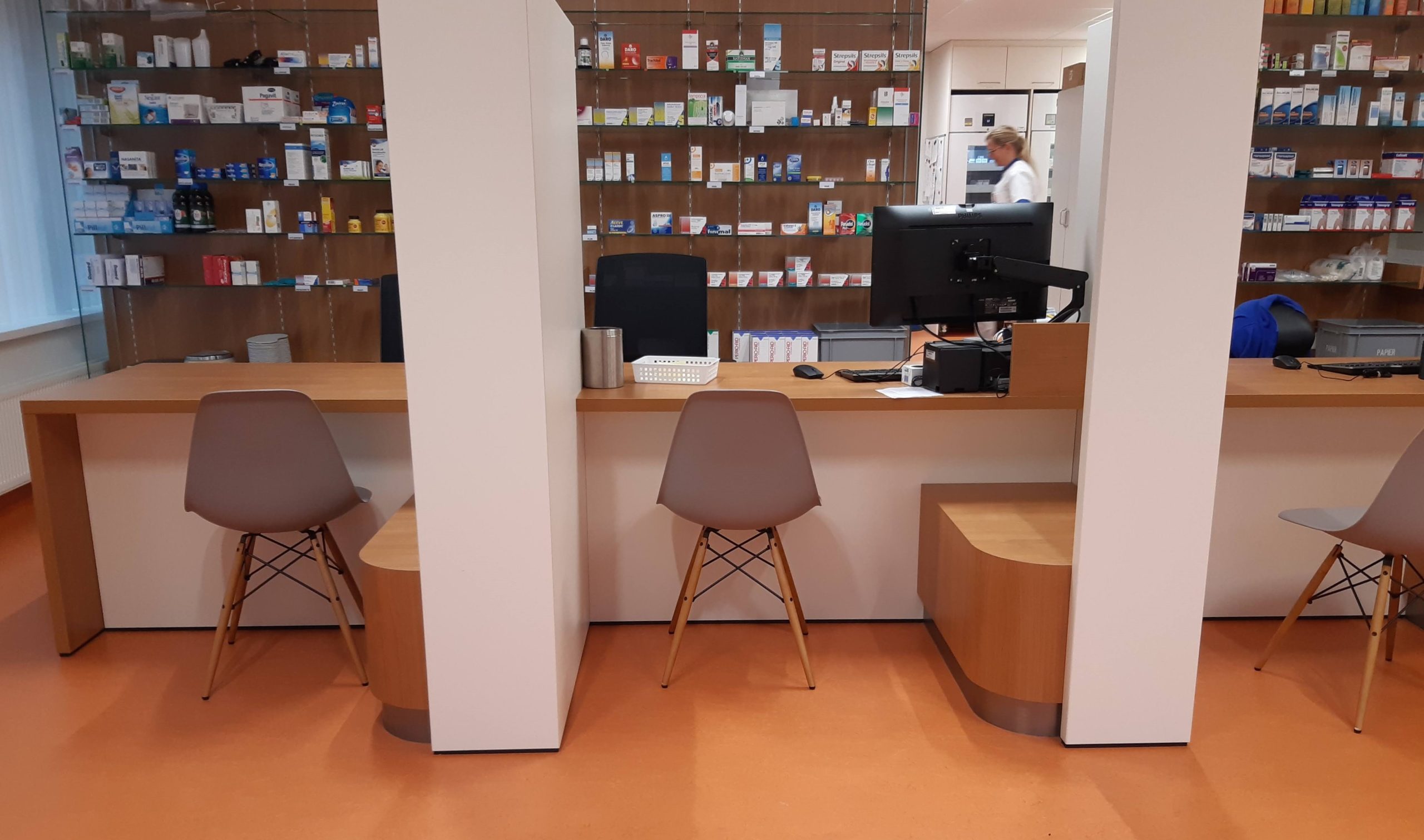 Zitgedeelte balie apotheek